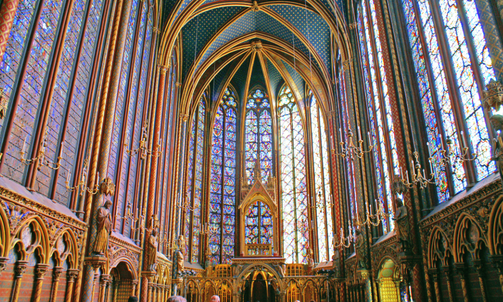 Saint Chapelle in Parijs, het interieur
